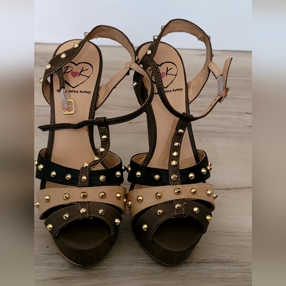Vintage Penny Loves Kenny Studded Platform Sandals - Size 6.5